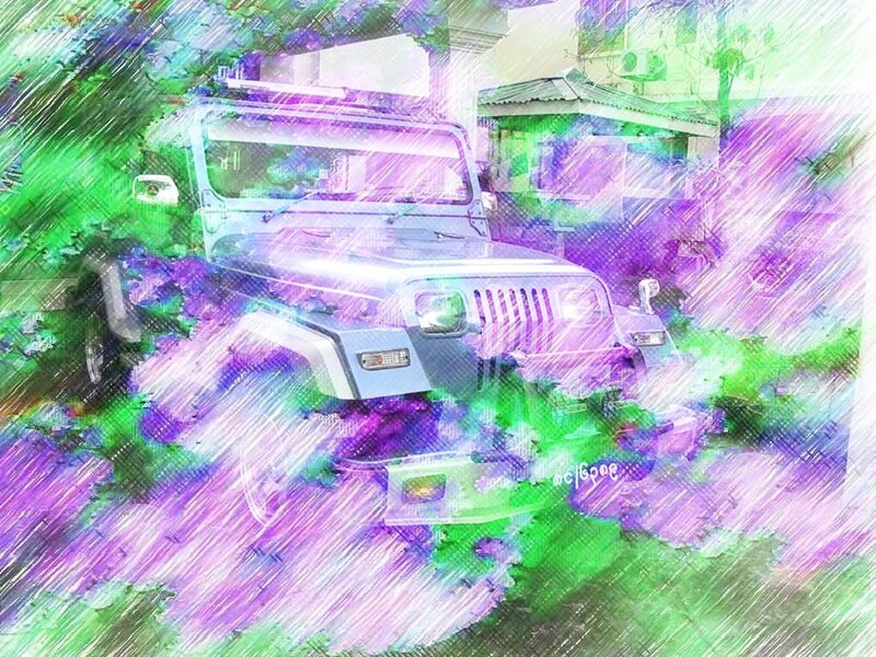 Jeep in Colorful Filter