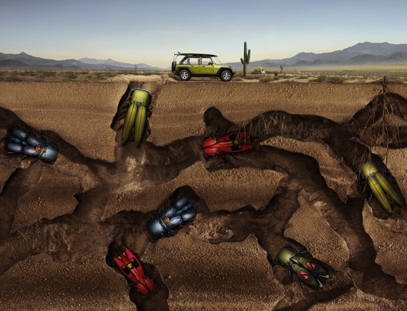 Jeep in Desert