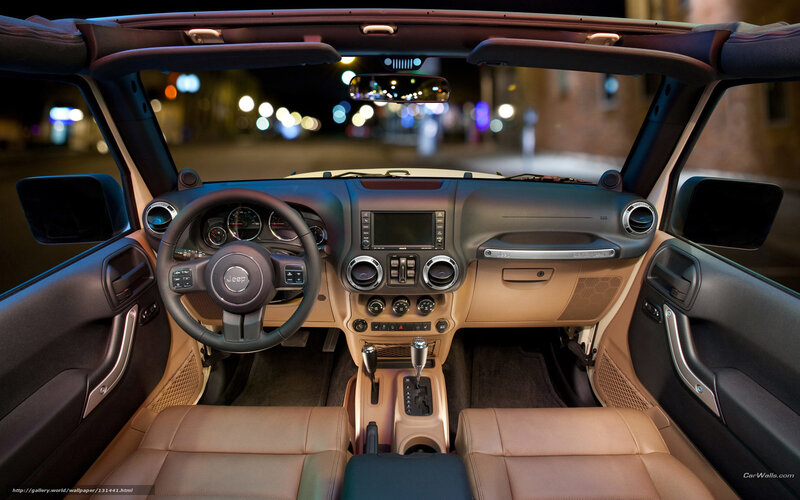Jeep interior at night