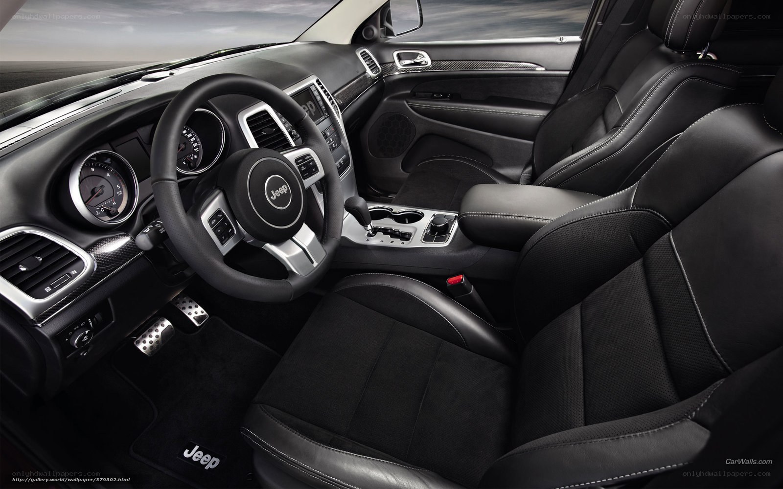 Jeep interior dashboard view