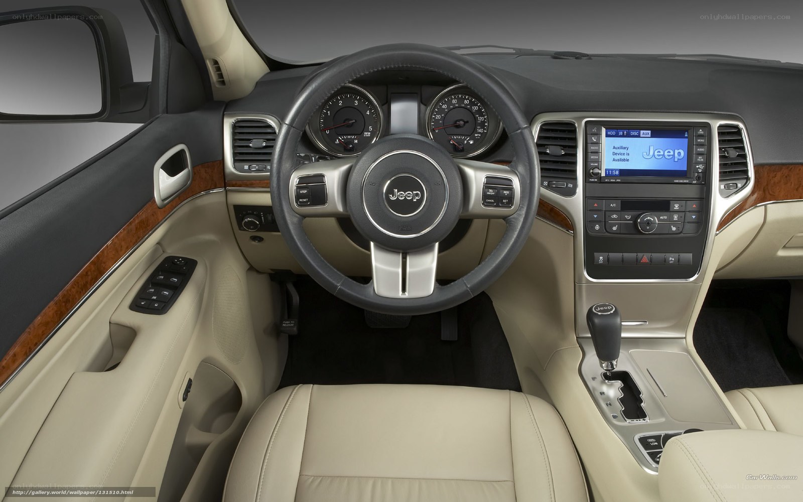 Jeep interior dashboard view