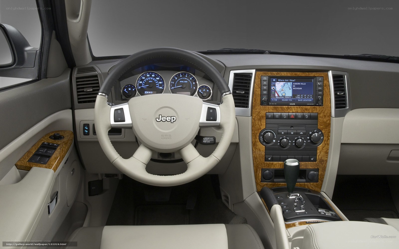 Jeep interior dashboard view