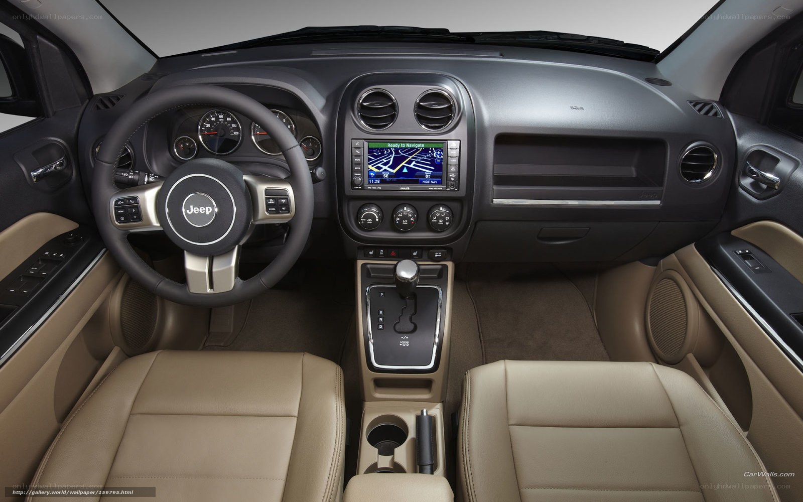 Jeep interior dashboard view