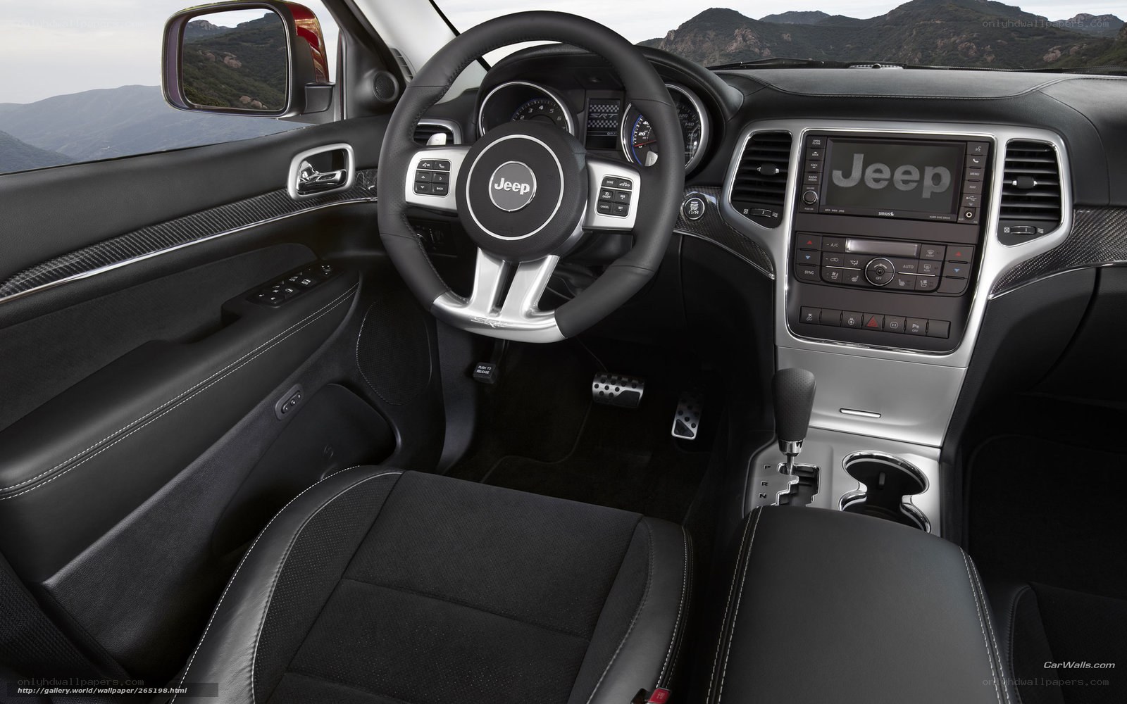 Jeep interior dashboard view
