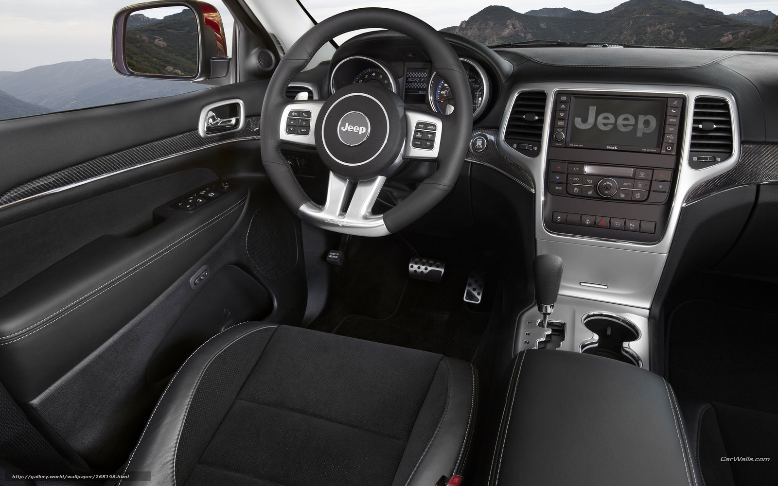 Jeep interior dashboard view