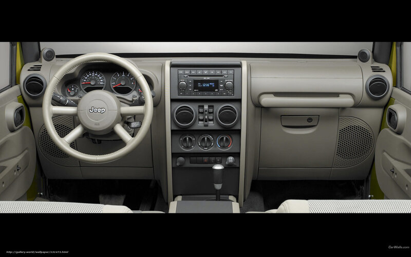 Jeep interior dashboard view
