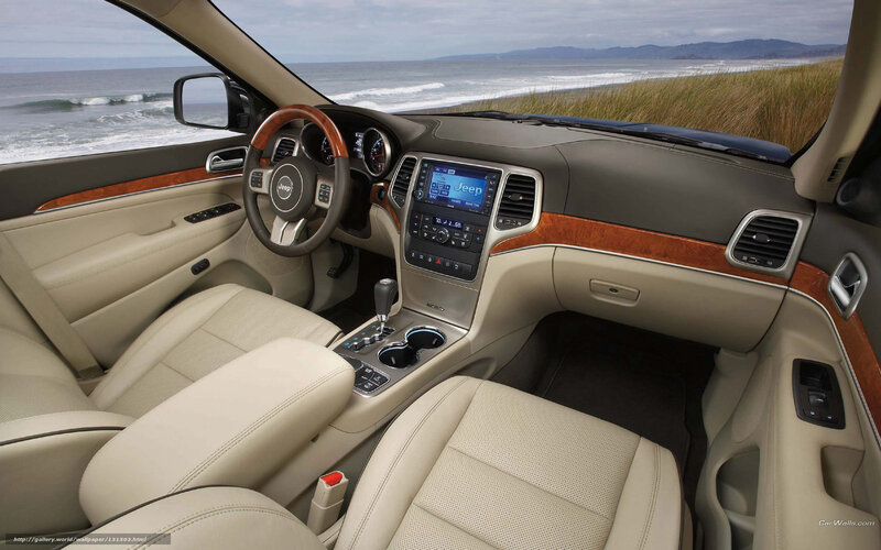 Jeep interior with ocean view