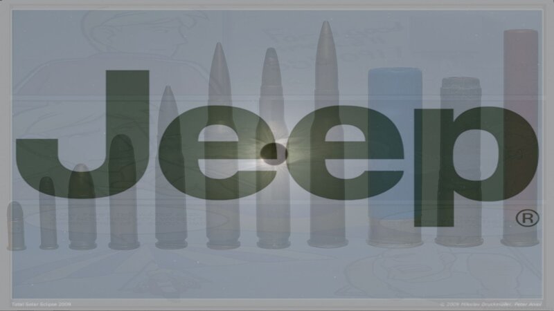 Jeep logo with bullets