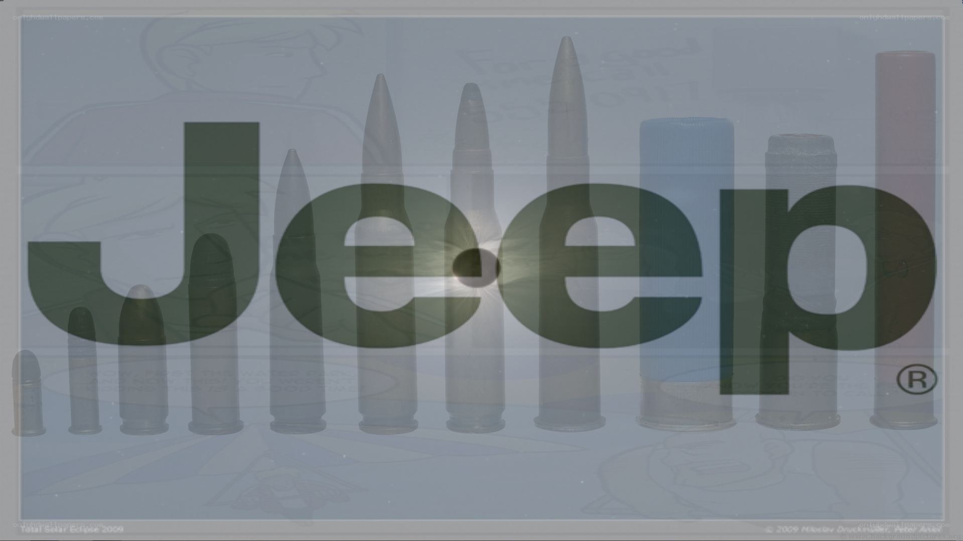 Jeep logo with bullets