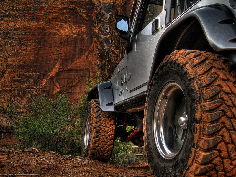 Jeep on a rocky trail