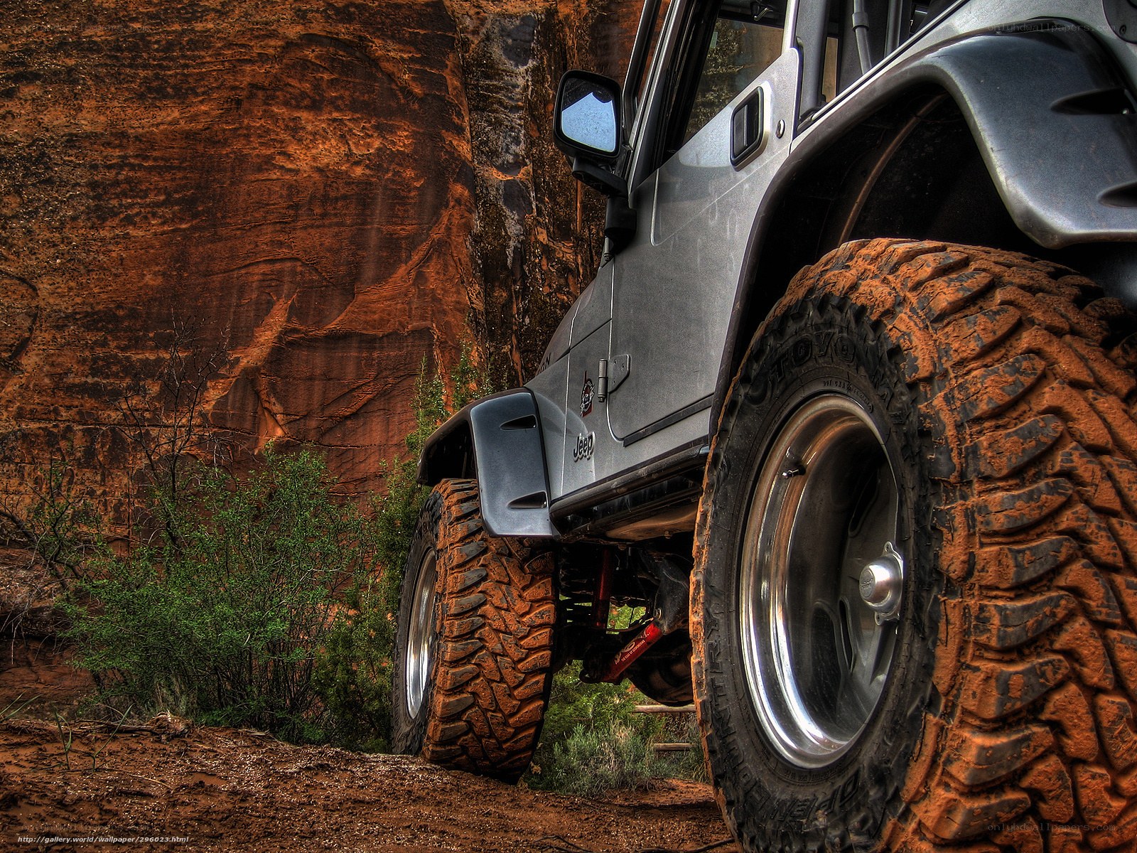 Jeep on a rocky trail