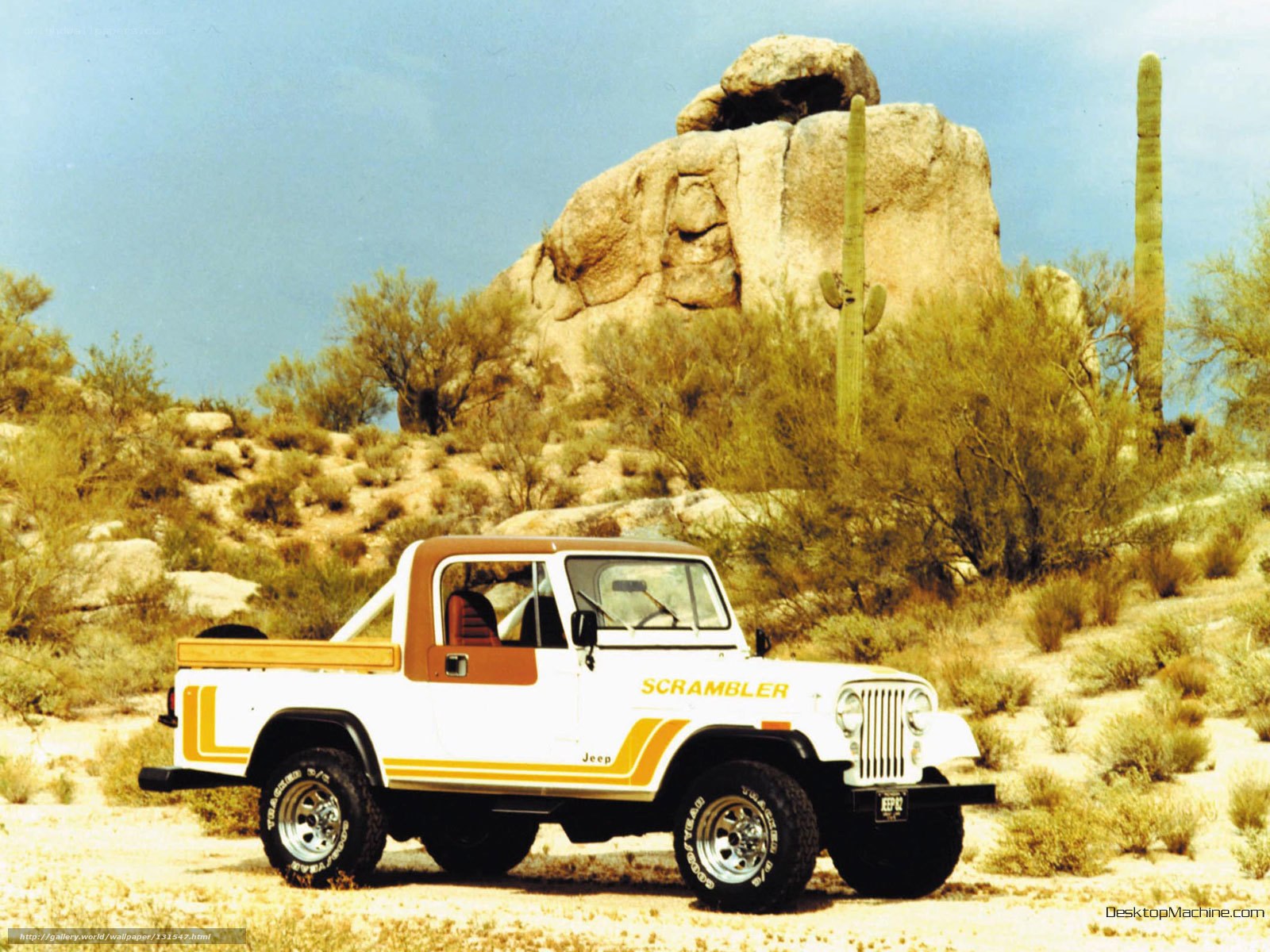 Jeep Scrambler in desert