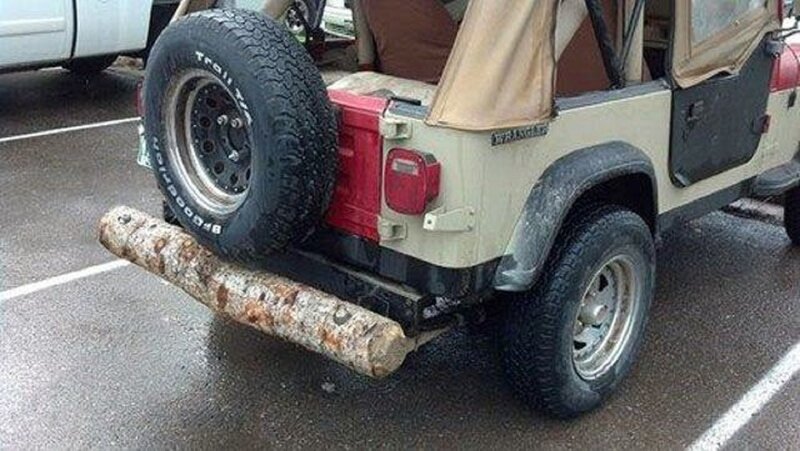 Jeep with Log Bumper