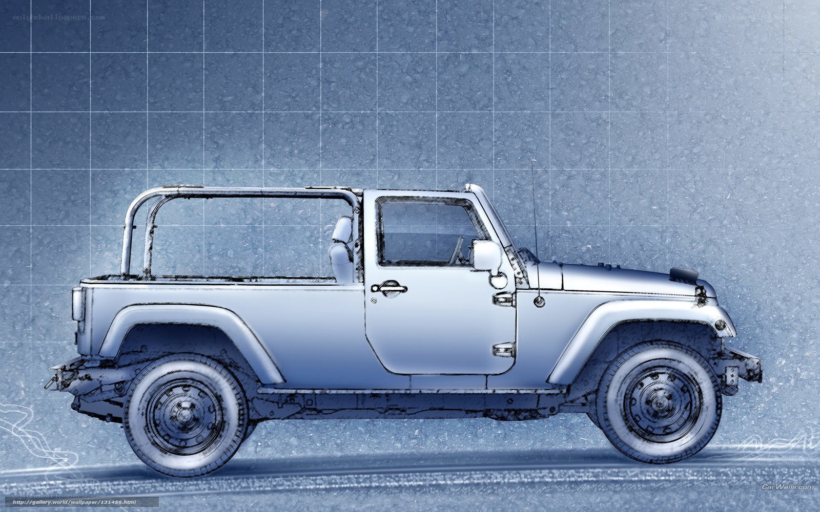 Jeep Wrangler blueprint design