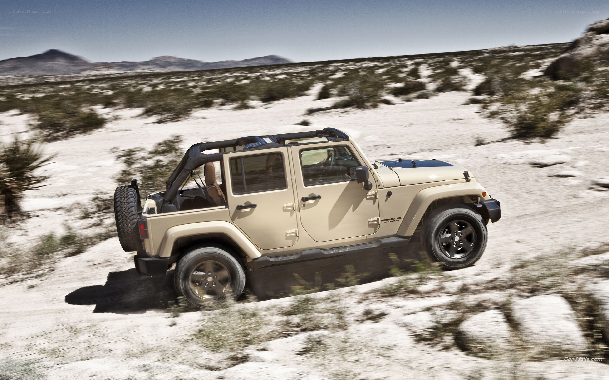 Jeep Wrangler in desert