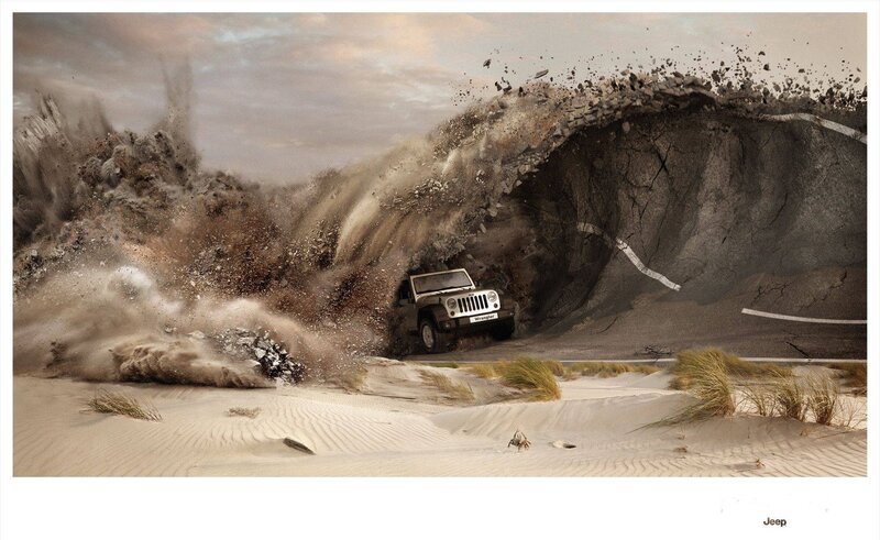 Jeep Wrangler in Sandstorm
