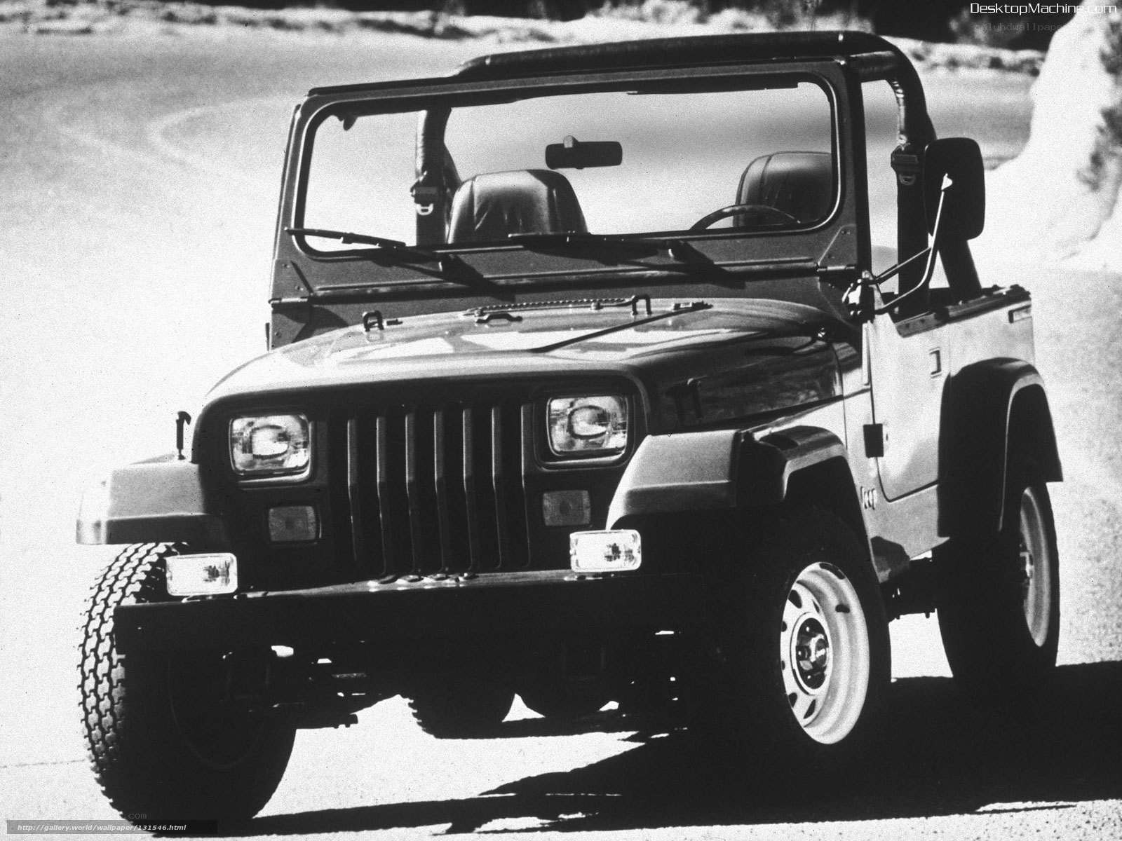 Jeep Wrangler on a road