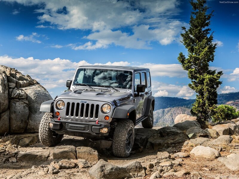 Jeep Wrangler Rubicon on rocky terrain