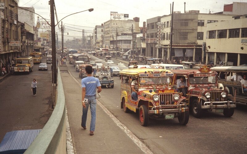 Jeepneys on City Street