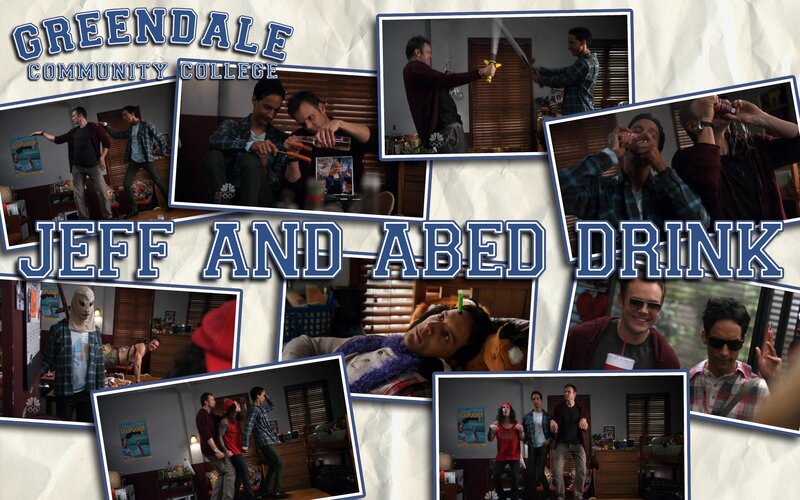 Jeff and Abed Drink