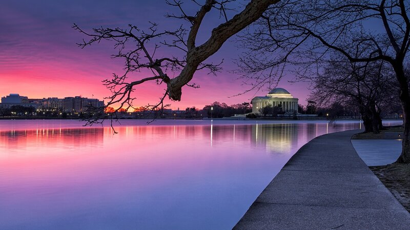 Jefferson Memorial at Dusk — Purple, Serene