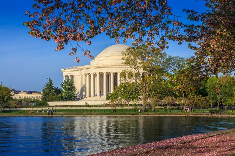 Jefferson Memorial — Blue, Serene, Spring