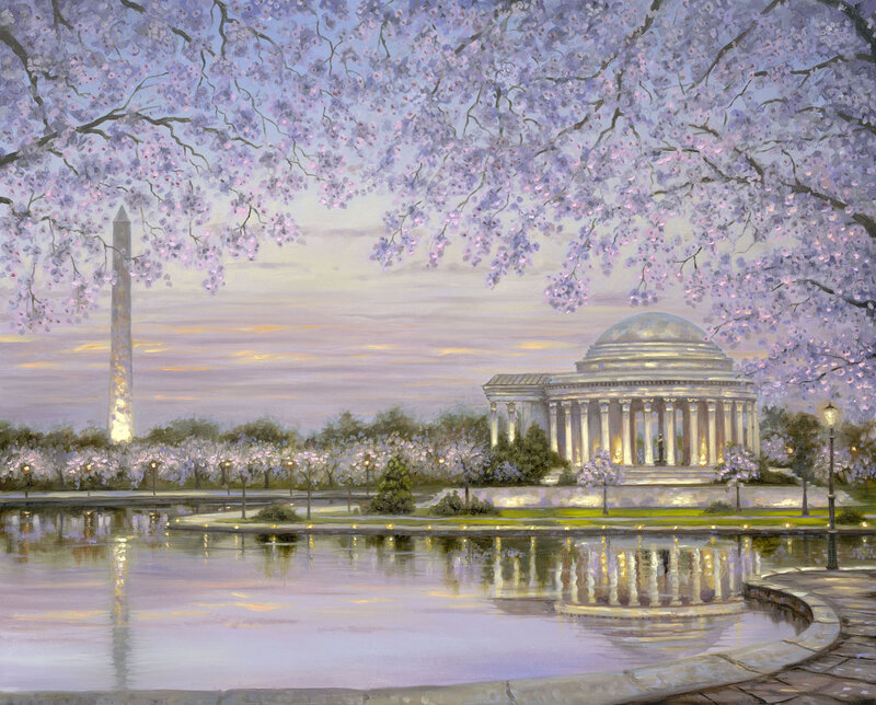 Jefferson Memorial — Purple, Serene, Spring