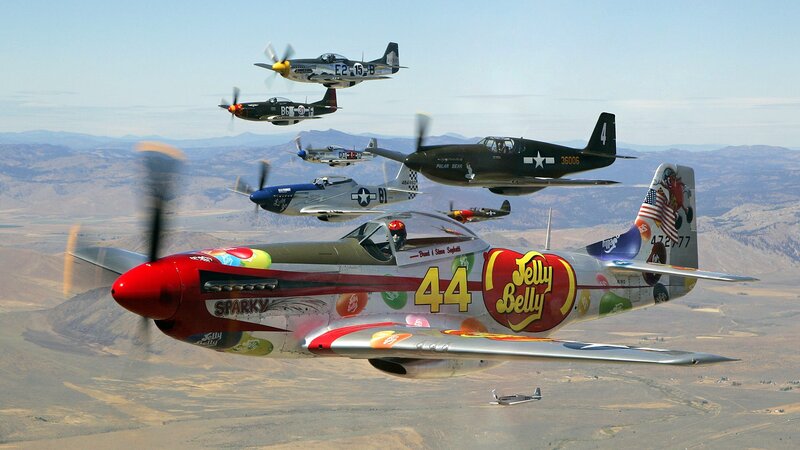 Jelly Belly P-51 Mustang formation