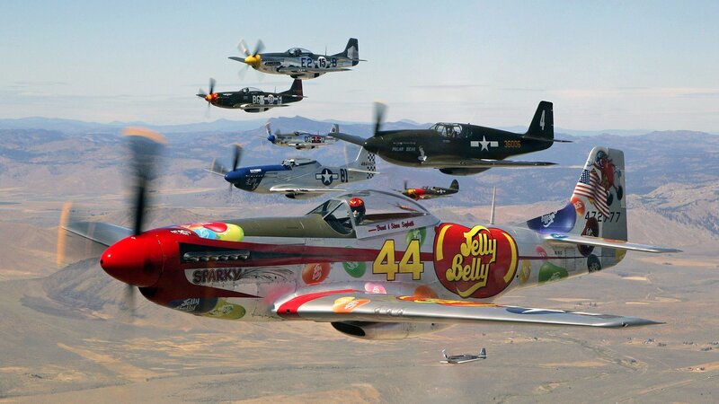 Jelly Belly P-51 Mustang formation
