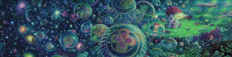 Jellyfish in Ocean — Green