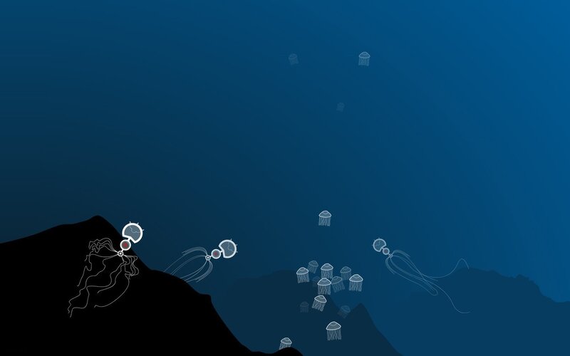 jellyfish in the deep sea