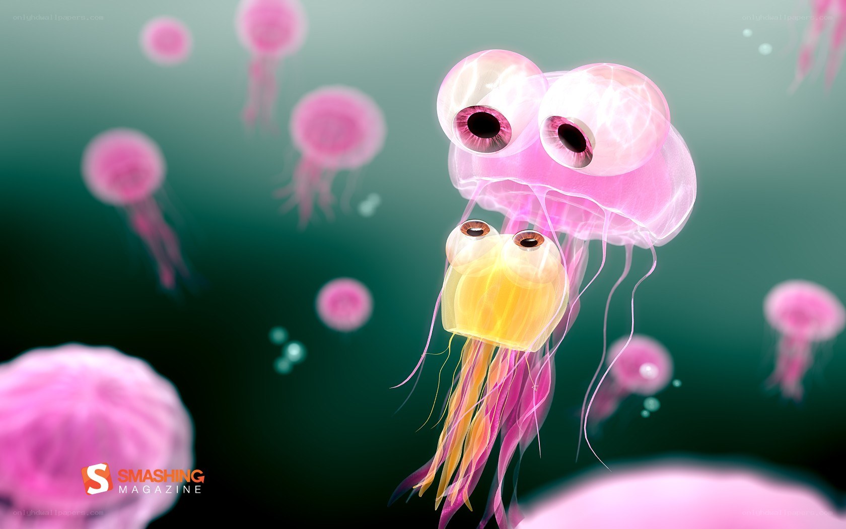 jellyfish in the deep sea