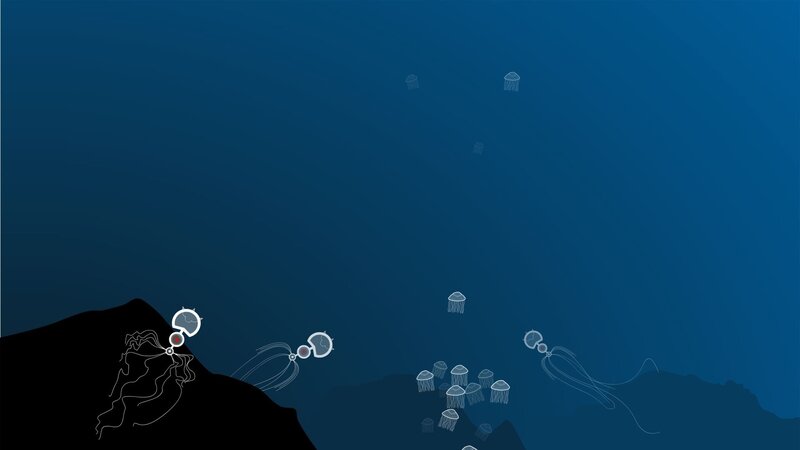 jellyfish in the deep sea
