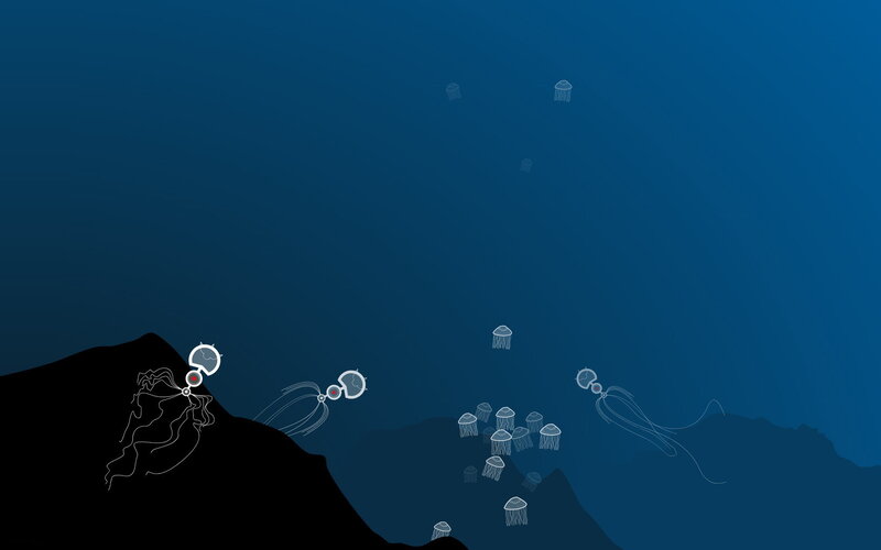 jellyfish in the deep sea