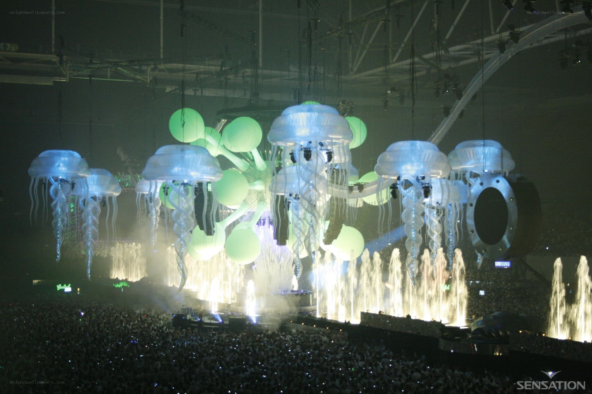 Jellyfish stage at concert