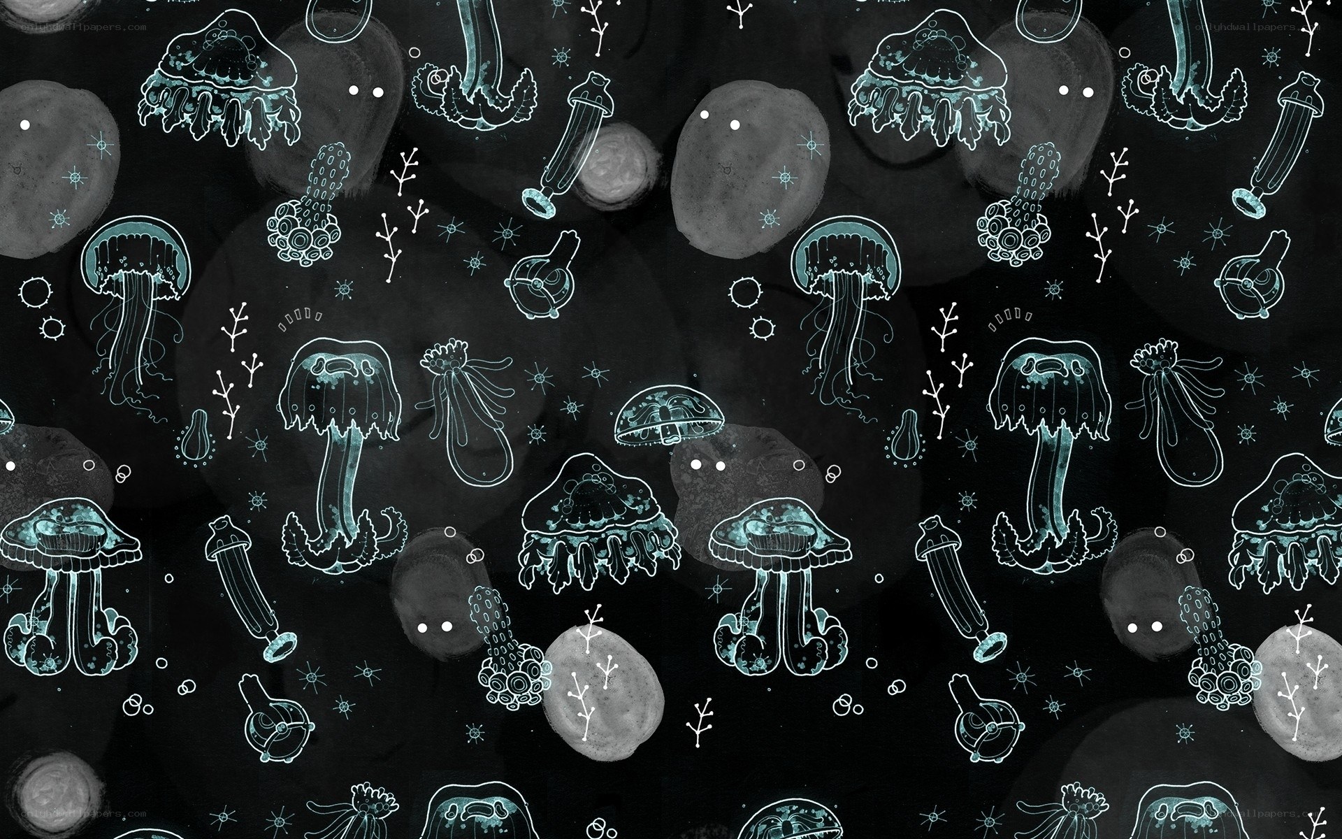 jellyfish underwater pattern