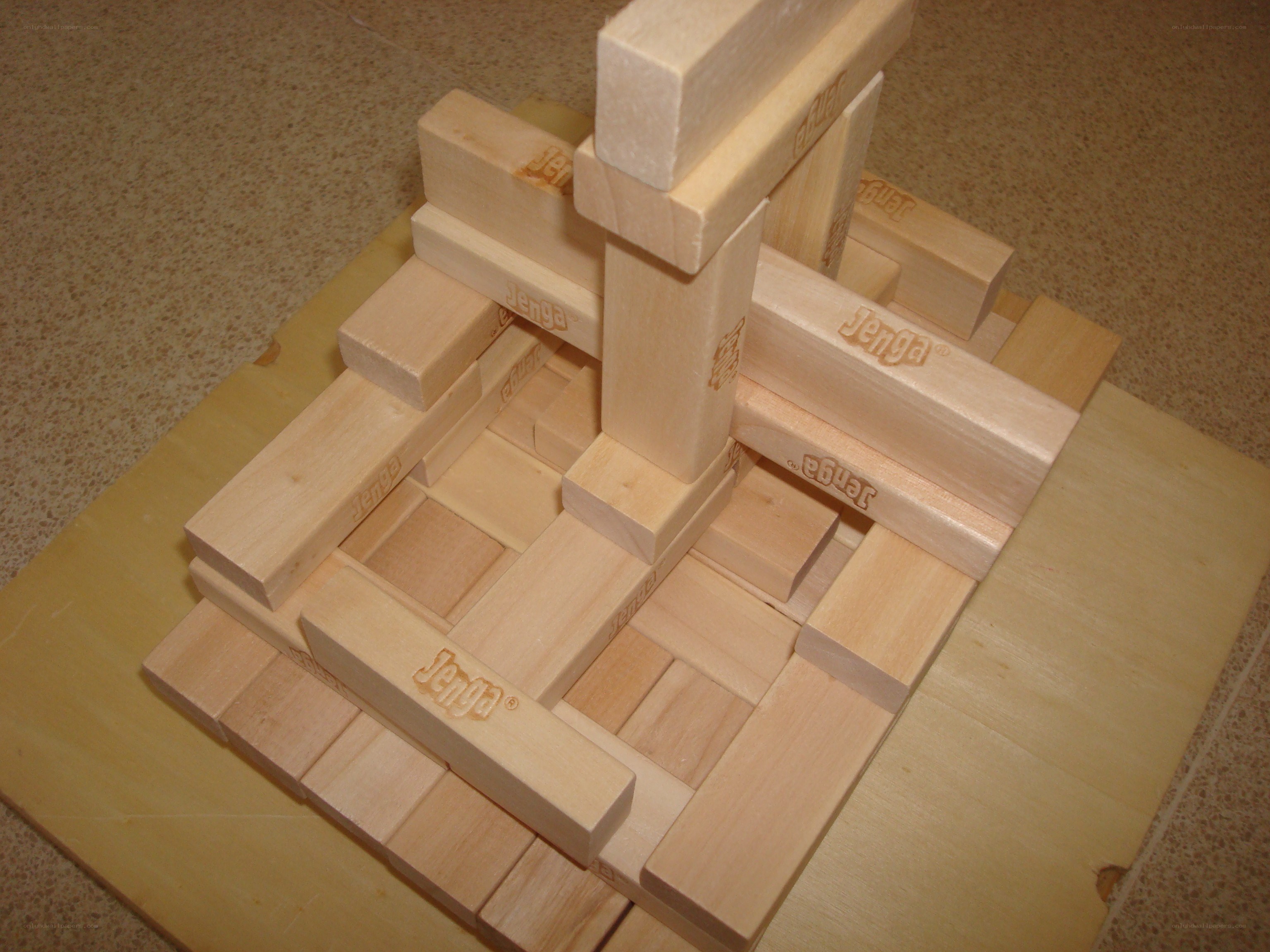 Jenga block tower