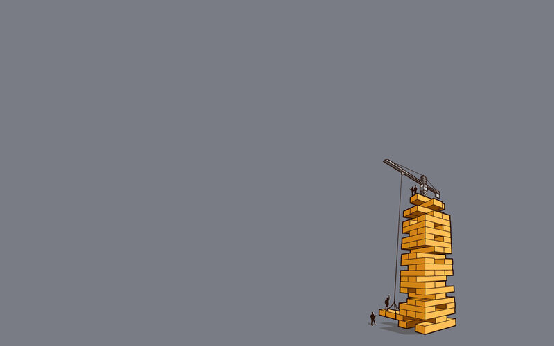 Jenga tower construction