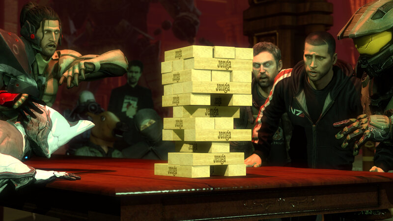 Jenga Tower with Characters