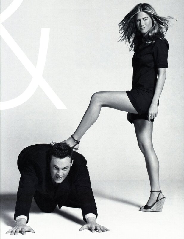 Jennifer Aniston and Vince Vaughn in a photoshoot