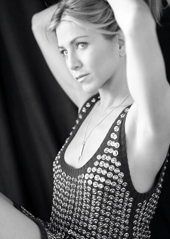 Jennifer Aniston in studded top