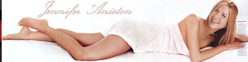 Jennifer Aniston in white towel