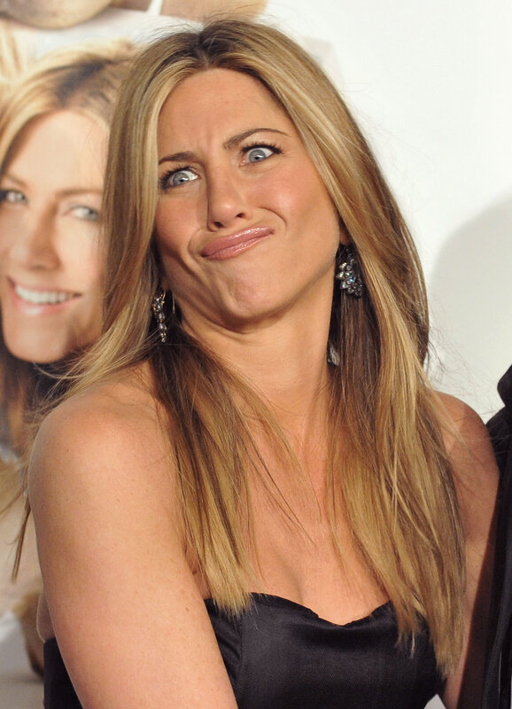Jennifer Aniston making a face