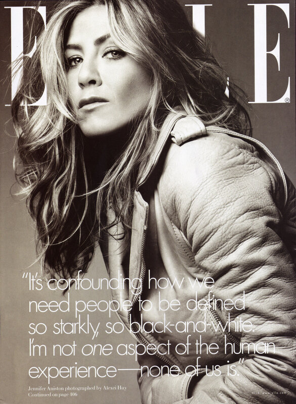 Jennifer Aniston on Elle cover