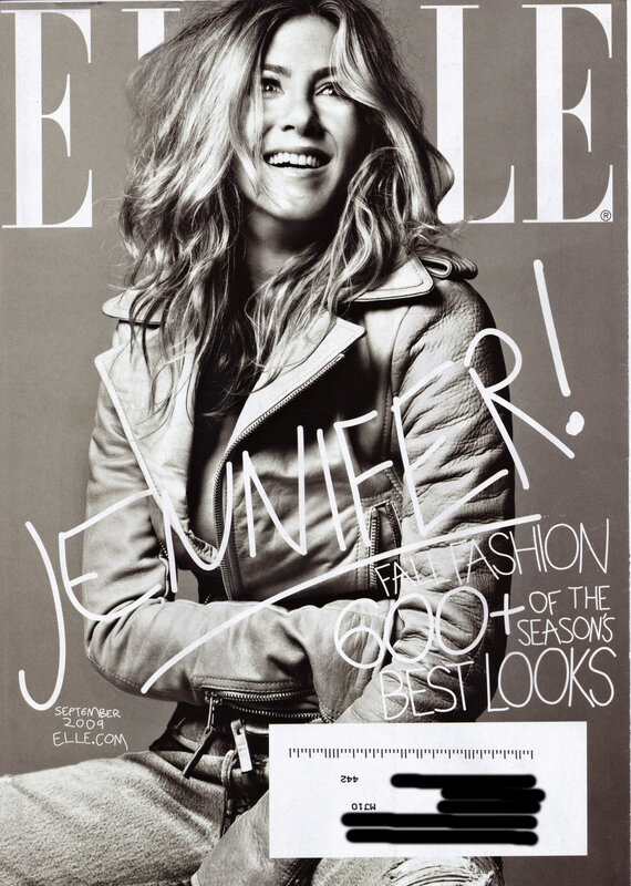 Jennifer Aniston on Elle cover