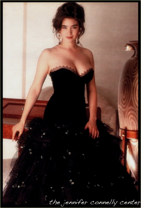 Jennifer Connelly in a black gown