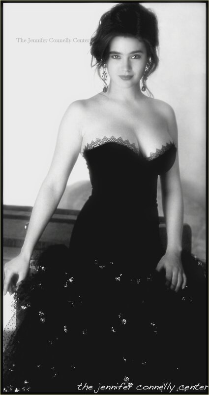 Jennifer Connelly in black dress