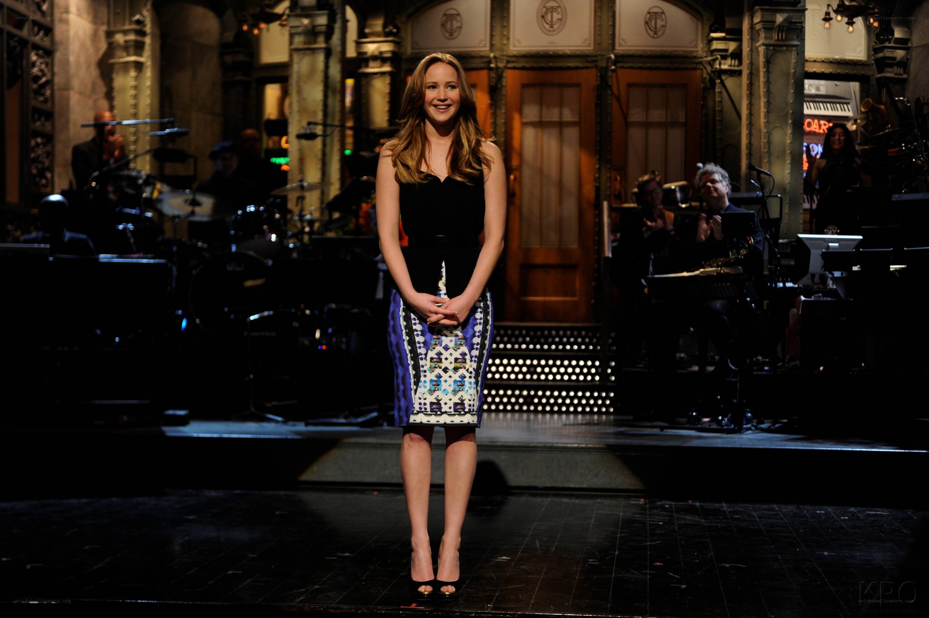 Jennifer Lawrence on stage