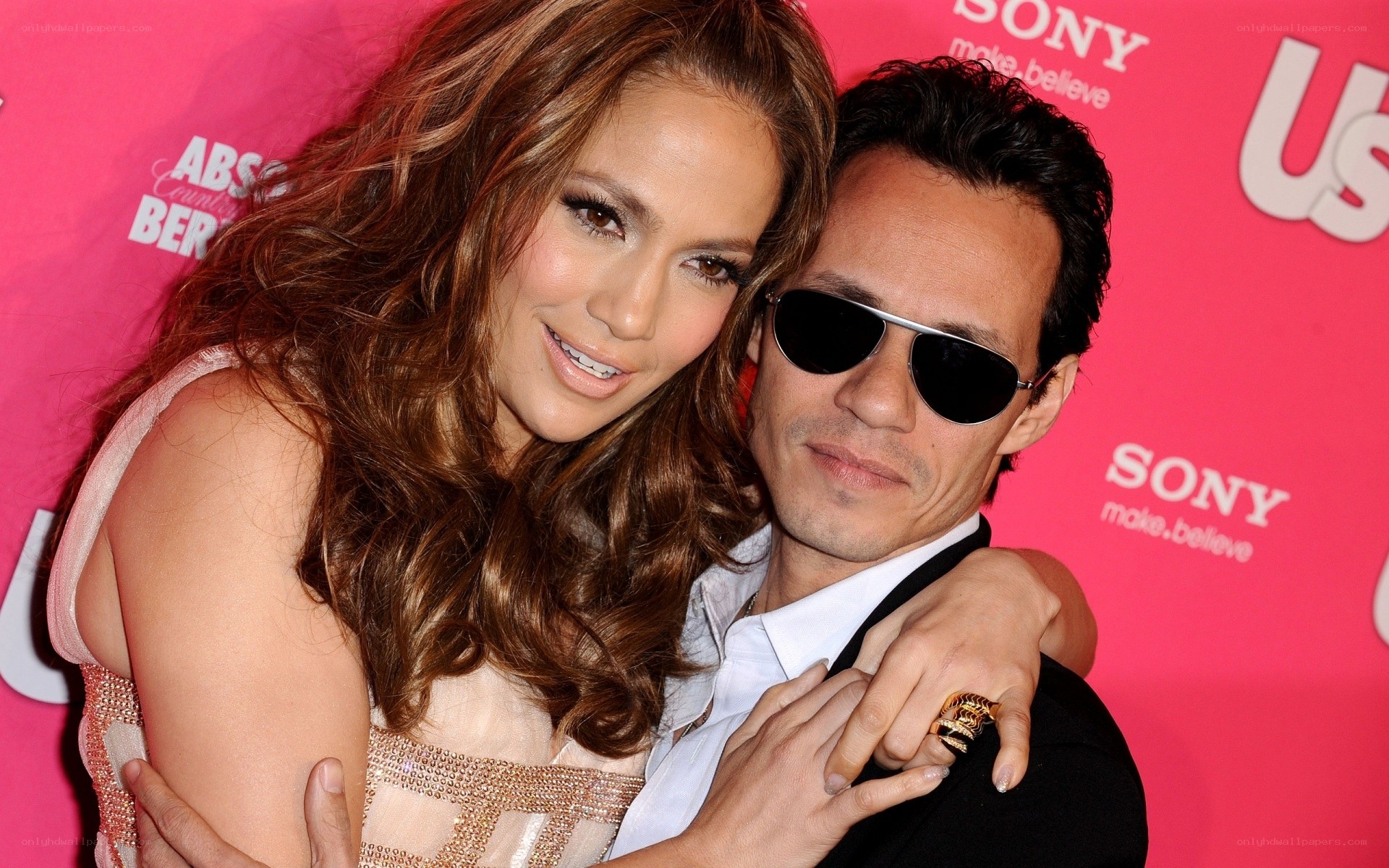 Jennifer Lopez and Marc Anthony at event