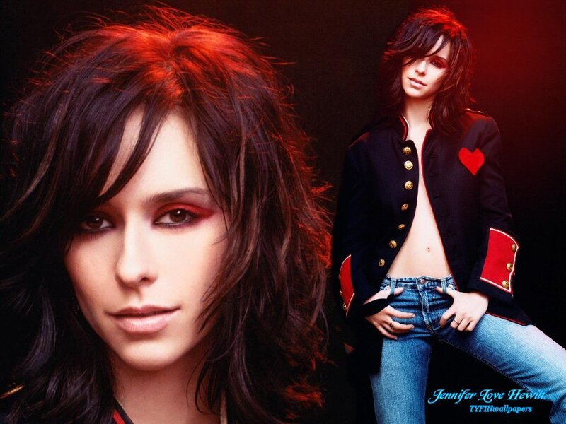 Jennifer Love Hewitt in military jacket